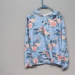 Floral Blue Women's Sweater